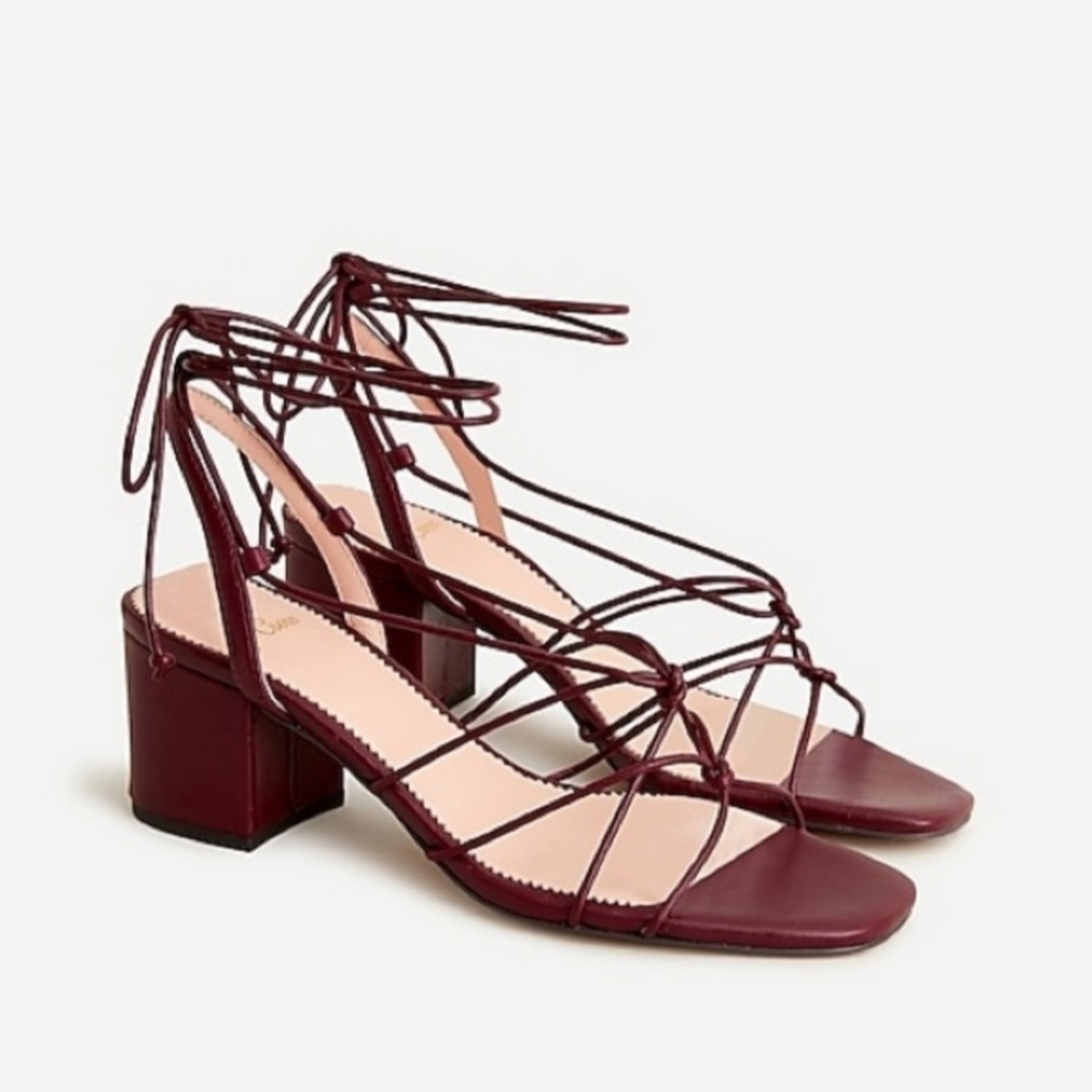 J. Crew Odette Leather Knotted Sandal